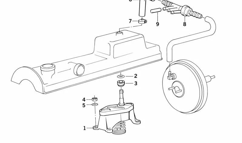 Bomba de vacío para BMW E30, E28, E34 (OEM 11661285932). Original BMW.