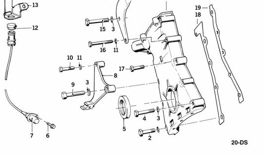 Position transducer for BMW 3 Series E30, 6 Series E24 (OEM 12521287784). Original BMW