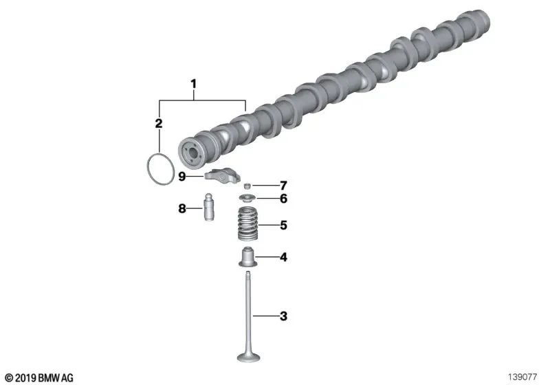 Árbol de levas de escape para BMW E82, E88, E90, E91, E92, E93, E60N, E61N, F01, F02, E71, E89 (OEM 11317584804). Original BMW