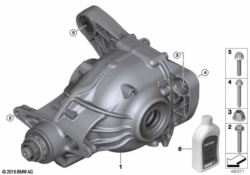 Hinterachsgetriebe para BMW Serie 5 G30, G31, G38N (OEM 33108686201). Original BMW