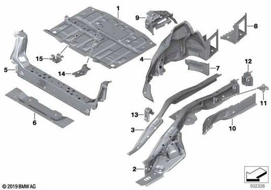 Soporte para tensor de cinturón izquierdo para BMW Serie 1 F40 (OEM 41009449451). Original BMW