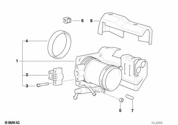 Junta de perfil para BMW E36, E34 (OEM 13541734844). Original BMW