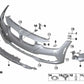 Cubierta del gancho de remolque, imprimada, delantera para BMW Serie 3 F30N, F31N (OEM 51117396837). Original BMW