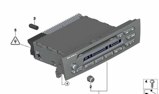 Radio original BMW Business CD OEM 65129299443 para BMW {E81, E82, E87, E88, E90, E91, E92, E93, E84, E89}. Compatible con modelos seleccionados. Original BMW.