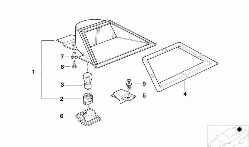 Portalámparas para BMW E30, E34, E61N, E32, E38, E71, E72 (OEM 63218355883). Original BMW.