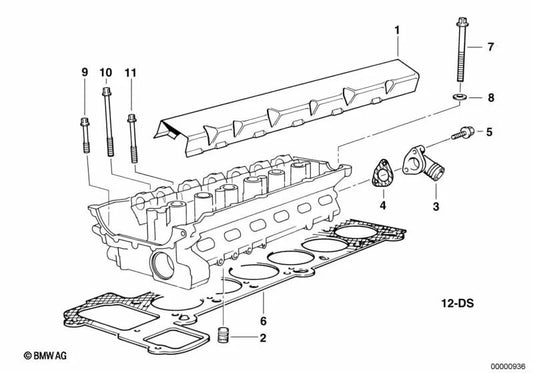 Juego de juntas de culata sin amianto para BMW Serie 3 E36 (OEM 11121740984). Original BMW.