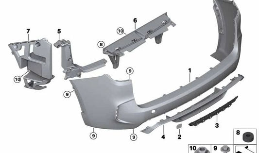 Tapa remolque trasera izquierda OEM 51128066893 para BMW F85 (X5 M). Original BMW.