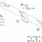 Son Pilar à droite pour la série BMW 3 E46 (OEM 51168238964). BMW d'origine