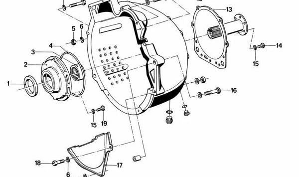 Junta libre de amianto para BMW Serie 5 E12 (OEM 24111202619). Original BMW