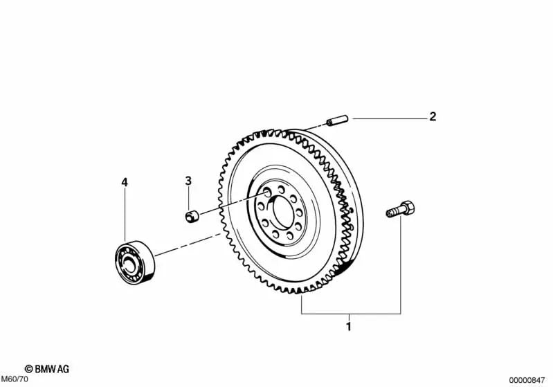 Volante Bimasa para BMW E34, E38, E31 (OEM 21201223453). Original BMW