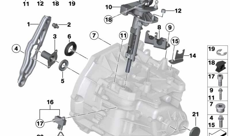 Tapa de Sellado para BMW Serie 1 E81, E82, E87, E88, F20, F21, Serie 2 F22, F23, Serie 3 E90, E91, E92, E93, F30, F31, F34, F35, Serie 4 F32, F33, F36, Serie 5 E60, E61, F10, F11, F18, Serie 6 E63, E64, X1 E84, Z4 E85, E89, MINI R55, R56, R57, R58, R59, R