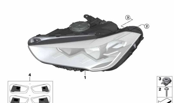 Faro LED izquierdo para BMW F48 (OEM 63117428737). Original BMW