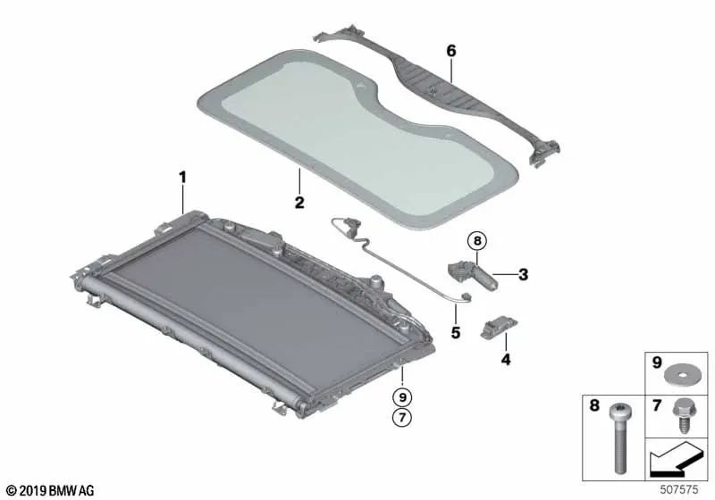 Shading System for BMW X7 G07, G07N (OEM 54109464911). Genuine BMW