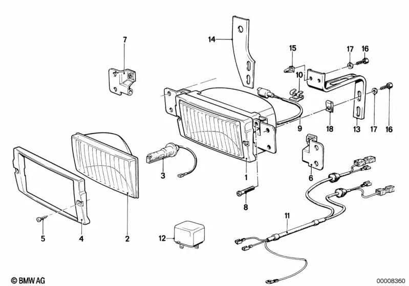 Soporte derecho para BMW Serie 7 E23 (OEM 63171371388). Original BMW.