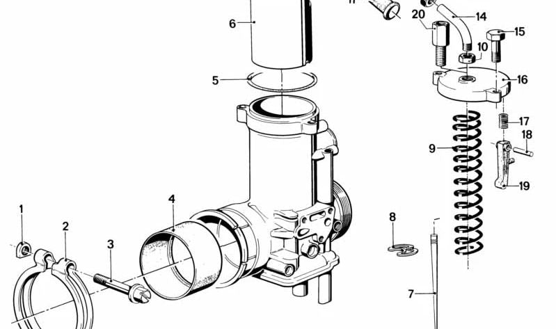 Leva del comando OEM 13111260849 per BMW (modelli compatibili: E21, E30). BMW originale.