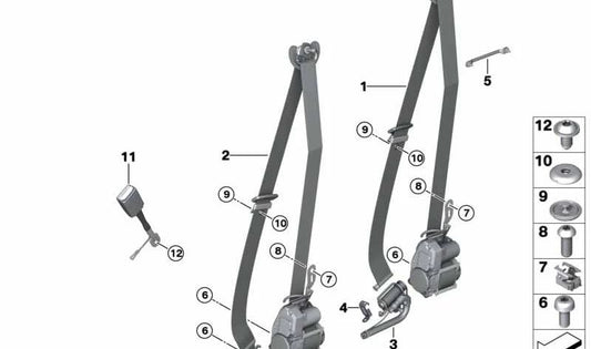 Oberriemen für BMW X5 F15, F85, X6 F16, F86 (OEM 72117384670). Original BMW