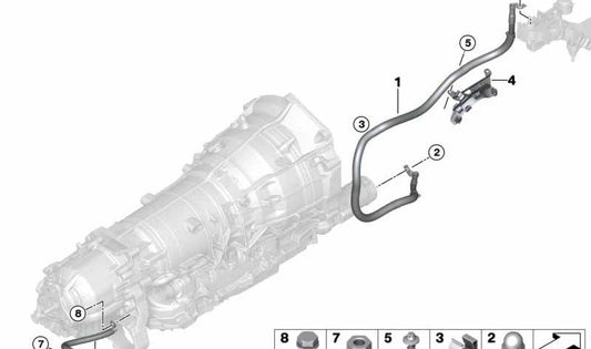 Cable de masa OEM 12428685946 para BMW G05, G06. Original BMW.