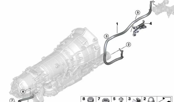 Soporte metálico OEM 12428685972 para BMW G42, G20, G21, G28, G22, G23, G26, G30, G31, G38, G32, G11, G12, G14, G15, G16, G01, G08, G02, G05, G18, G06, G07, G29. Original BMW.