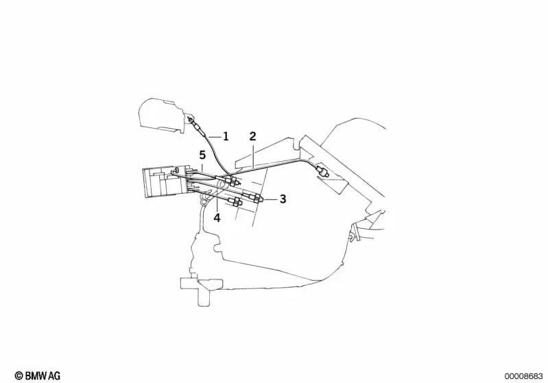 Cable Bowden Deshielo para BMW Serie 5 E34 (OEM 64118390705). Original BMW