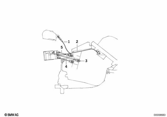 Cable Bowden Deshielo para BMW Serie 5 E34 (OEM 64118390705). Original BMW