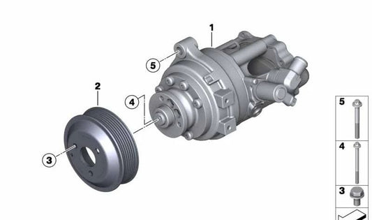 Hydraulic Pump for BMW 7 Series F01N, F02N (OEM 32416856402). Genuine BMW