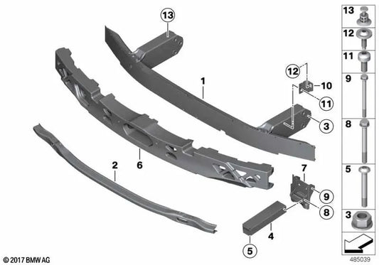 Oberer Stoßdämpfer für BMW F07, F07N (OEM 51118049293). Original BMW