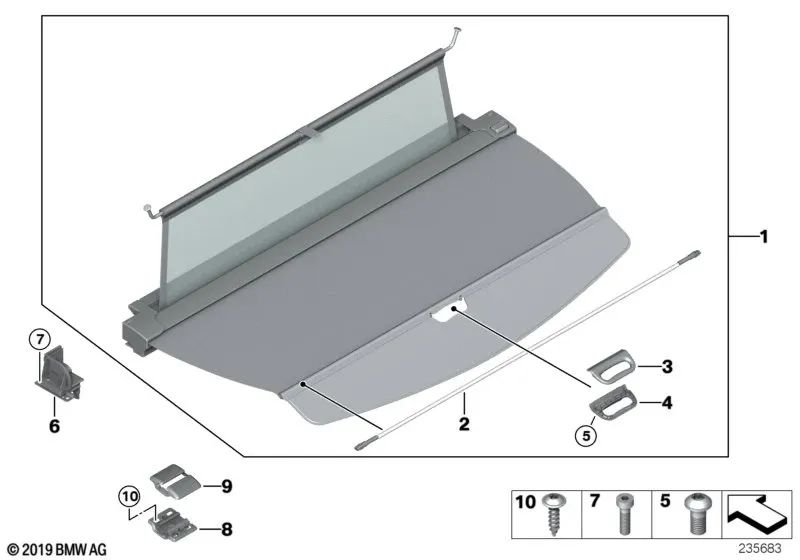 Soporte izquierdo para BMW X3 F25 (OEM 51477325723). Original BMW.