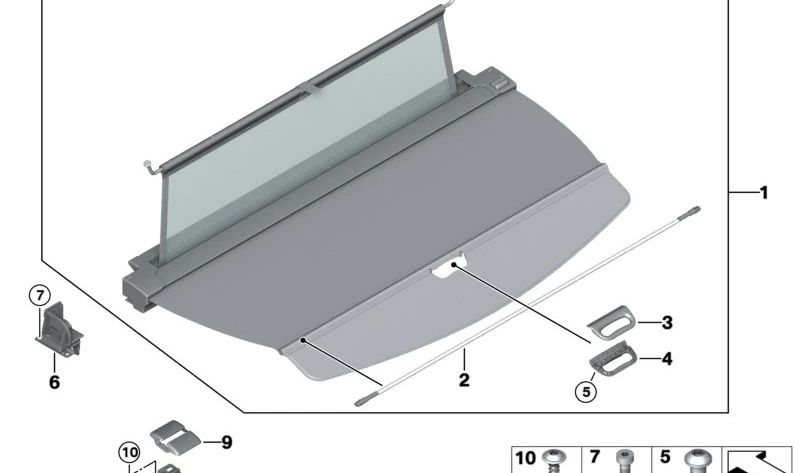 Asa superior OEM 51479138049 para BMW X3 (F25), X5 (E70). Original BMW.