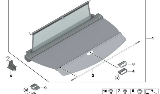 Tubo de extracción protector de privacidad para BMW F25 (OEM 51477290007). Original BMW.