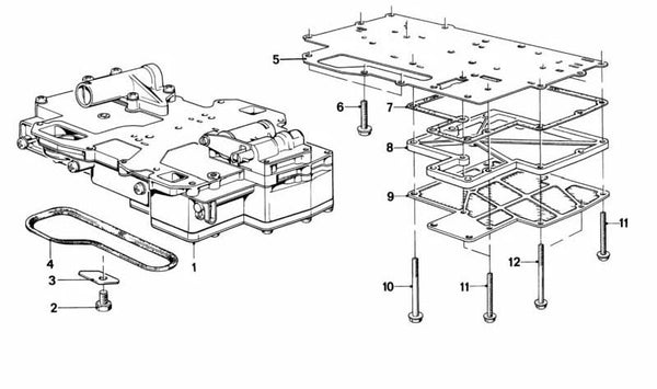 Brida de Sellado para BMW E21 Serie 3, E12 Serie 5, E24 Serie 6 (OEM 24341205975). Original BMW