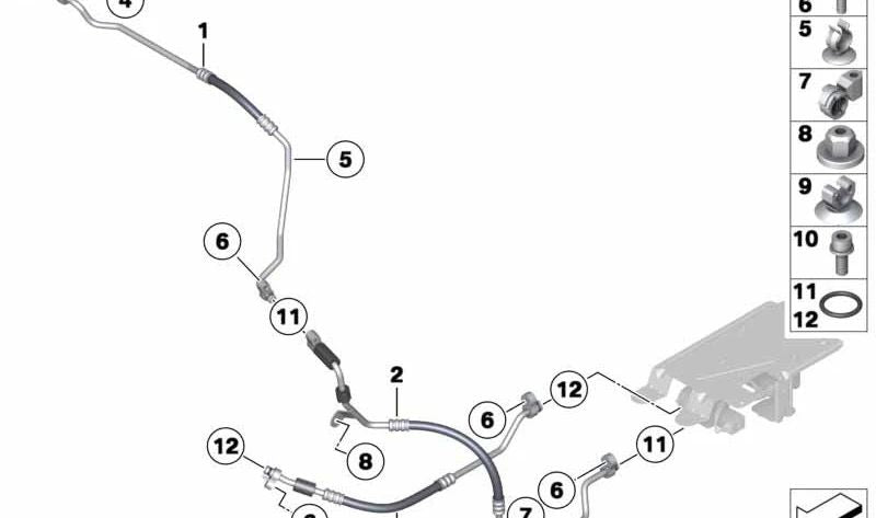 Clip de Conducción para BMW Serie 5 E60, E61, Serie 6 E63, E64, X6 E72 (OEM 64536919700). Original BMW