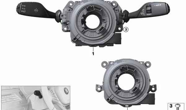 Centro de control columna de dirección OEM 61315A819A2 para BMW F44, G42, G20, G22, G23, G26, G30, G32, G11, G12, G14, G15, G16, G02, G29. Original BMW.