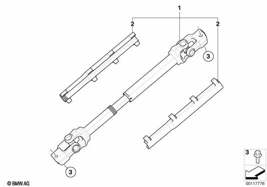 Kit de reparación de protectores para husillo de dirección para BMW Z4 E85, E86 (OEM 32306767056). Original BMW