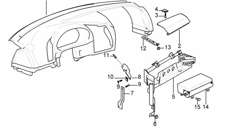 Tapa del Panel de Instrumentos para BMW Serie 3 E36 (OEM 51458172597). Original BMW