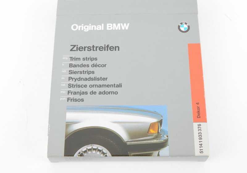 Pegatina decorativa OEM 51141933376 para BMW E21, E30, E36, E12, E28, E34, E24, E23, E32, E31. Original BMW.