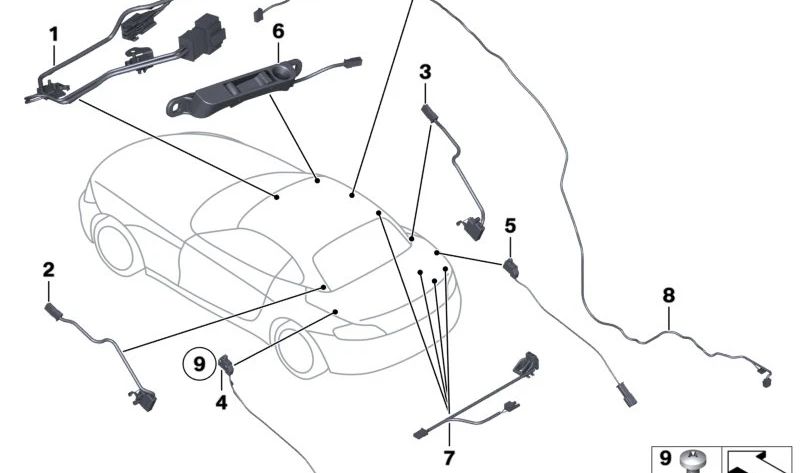 Microinterruptor Cubierta de Techo Derecha para BMW Z4 E89 (OEM 54377227398). Original BMW