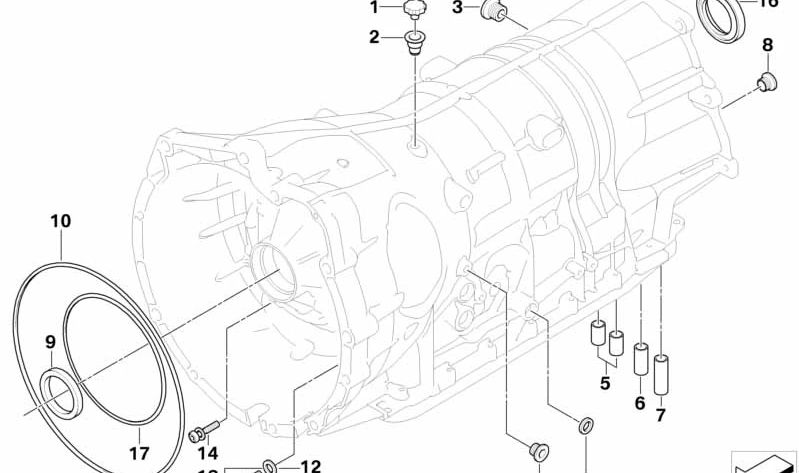 Retén de Eje para BMW Serie 3 E90, E91, E92, Serie 5 E60, E61, Serie 7 F01, F02, X1 E84, X3 E83, X5 E53, E70, X6 E71 (OEM 24137542885). Original BMW