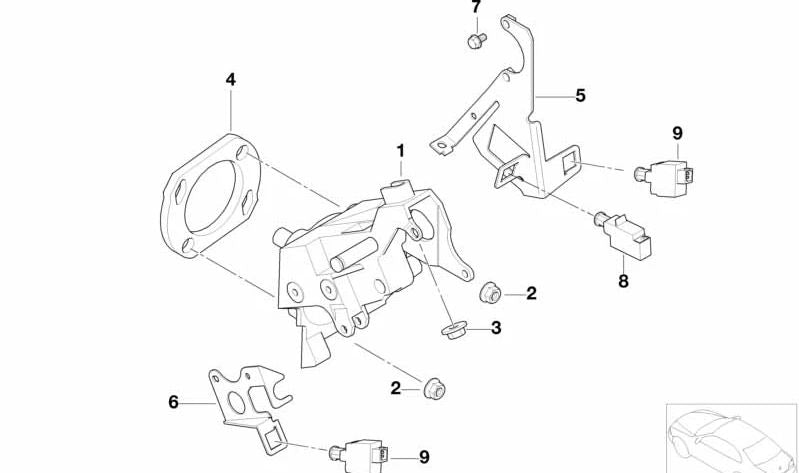 Interruptor de luz de freio e embreagem OEM 35116751141 para BMW E52. BMW original.