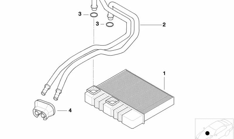 Klimaanlagenkühler für BMW 3er E46, X3 E83, E83N (OEM 64118372783). Original BMW