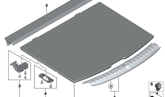 TRAY TRUNT OEM 51477952296 pour BMW U06 (série 2 Active Tourer). BMW d'origine.