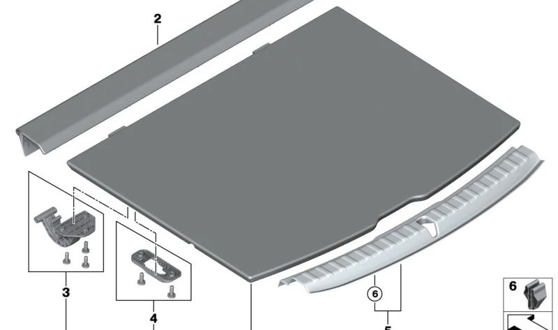 OEM trunk tray 51479462019 for BMW U11. Original BMW.