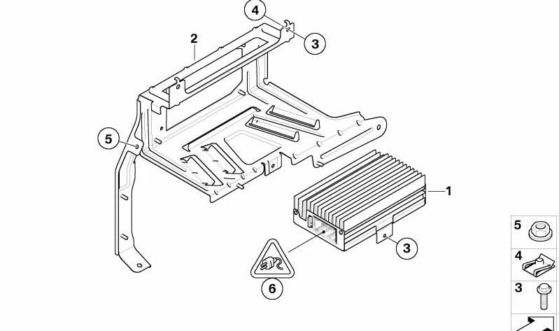 Amplificador Sistema HiFi para BMW X5 E70 (OEM 65122622681). Original BMW