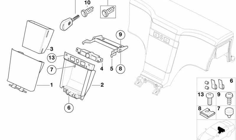 Frame for BMW (OEM 51168413500). Genuine BMW