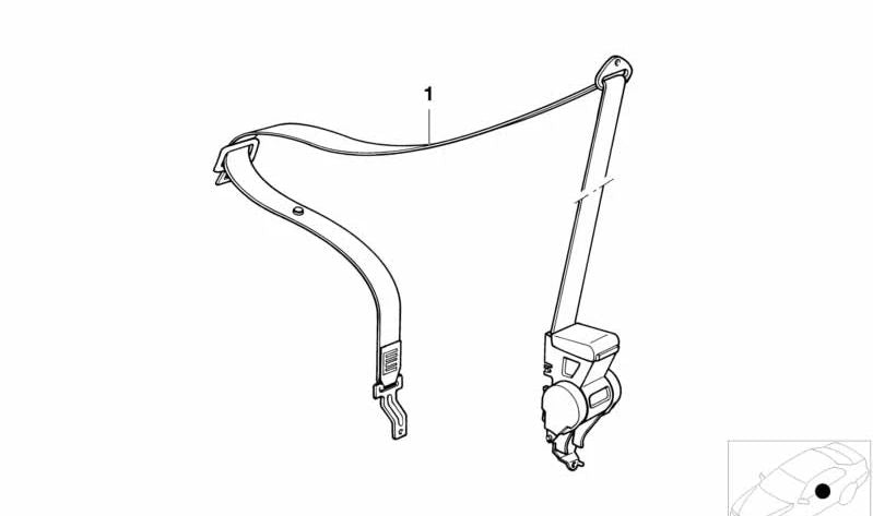 Correa superior delantera izquierda para BMW Serie 3 E36 (OEM 72112257463). Original BMW