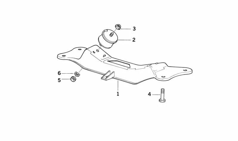 Barra transversal para BMW Serie 5 E34, Serie 7 E32 (OEM 23701138578). Original BMW.