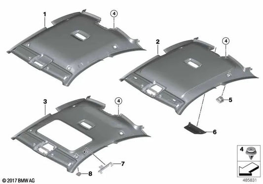 Front left support for BMW F32, F32N, F82, F82N (OEM 51447321345). Original BMW.