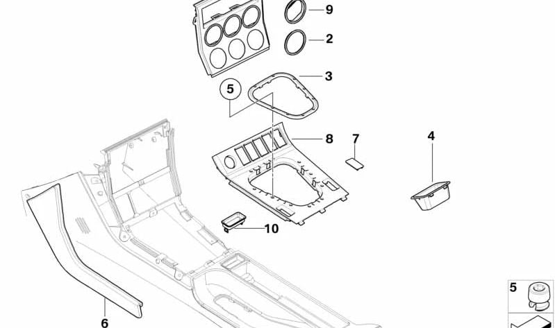 Scaffale in abbellosa per la serie BMW R3SN (OEM 51168411423). BMW originale