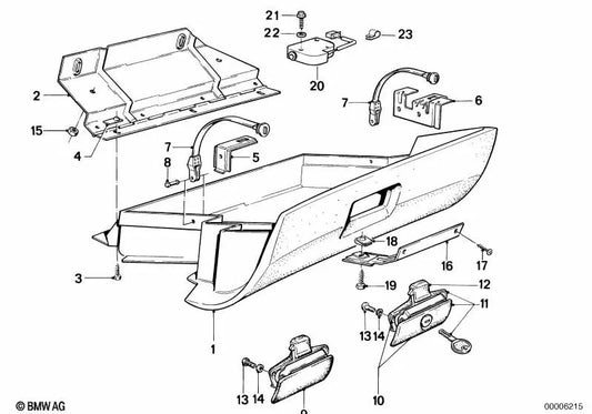 Traba de cierre para BMW Serie 3 E30 (OEM 51161888124). Original BMW