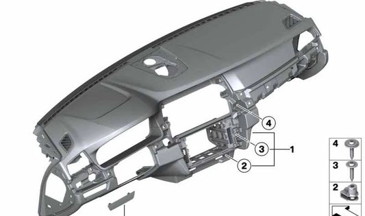 Os Embels Cobert para sistemas de assistência ao motorista OEM 51459203710 para BMW 5 Series (F07, F10, F11, F18). BMW original.