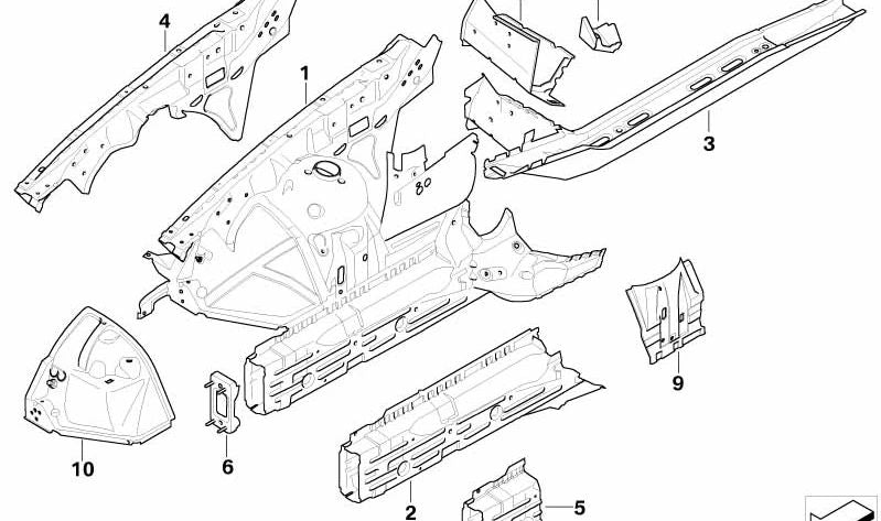 OEM 41113403512 Prise en charge arrière droite du moteur pour BMW E83. BMW d'origine.